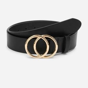 Double circle buckle belt
